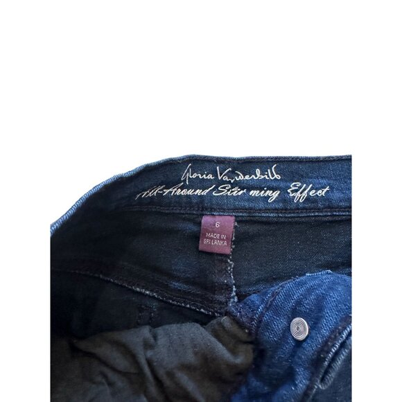 GLORIA VANDERVILT Slimming Effect Denim Shorts Size 6 - Picture 6 of 8